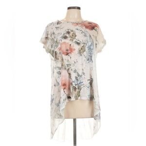 Chico's Floral Asymmetrical Blouse